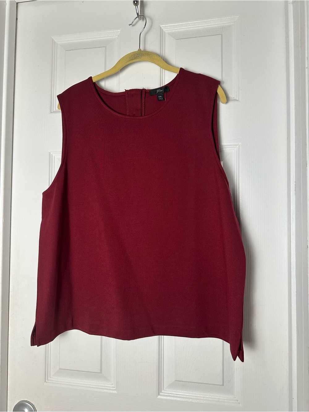 J Crew Burgundy Sleeveless Scoop Neck Top Size XXL